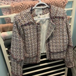 Carolina Belle Tweed Fringe Jacket Blazer